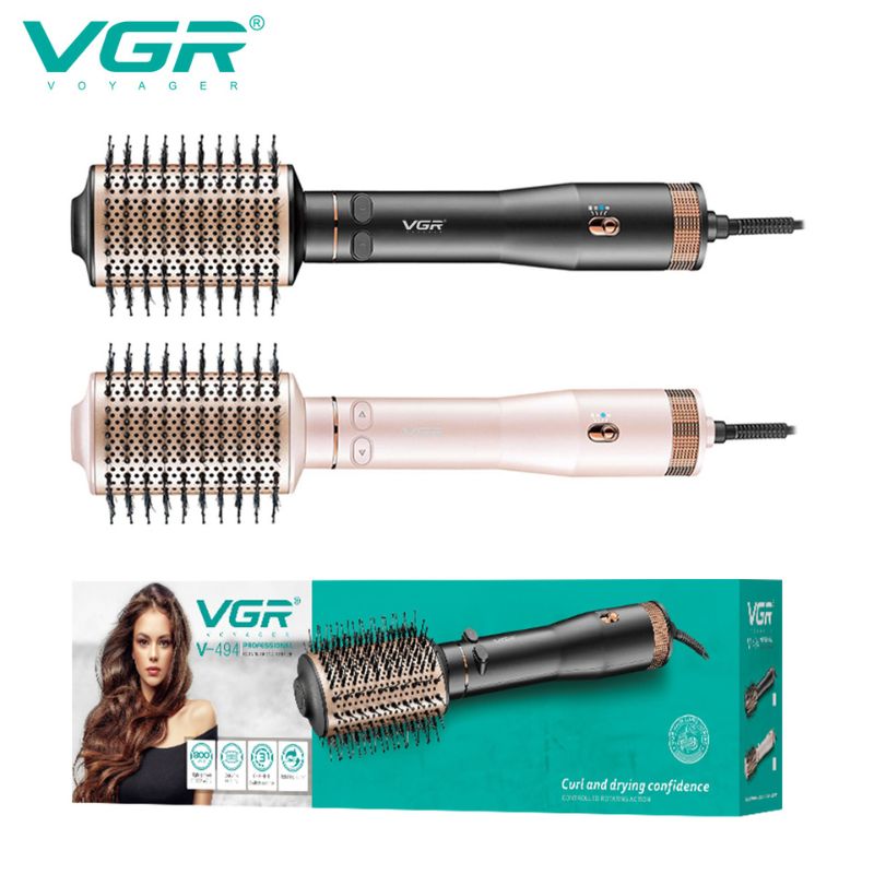 فرشاة ومصفف شعر احترافي يعمل بالهواء الساخن الدوار VGR V-494