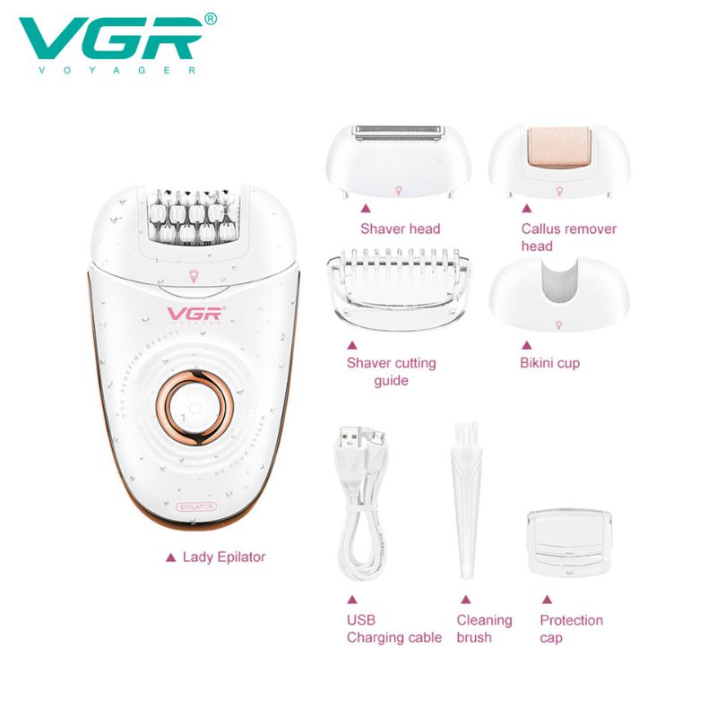 ماكينة إزالة شعر إحترافية للنساء VGR V-739