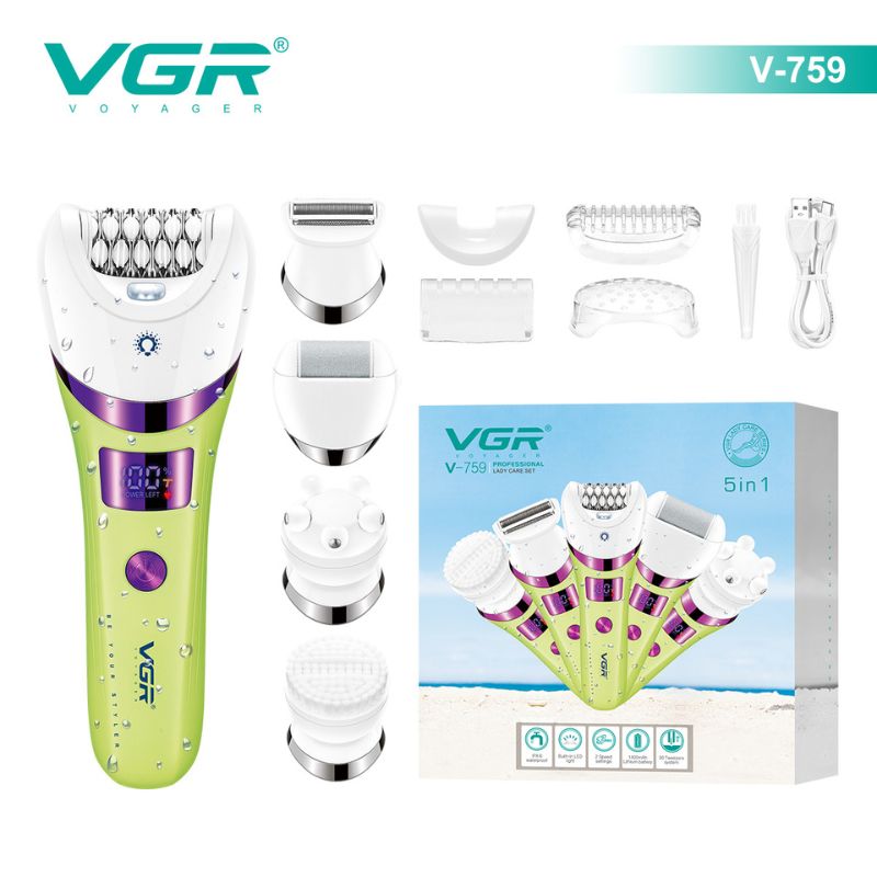 مجموعة العناية النسائية الاحترافية 5 في 1 VGR V-759